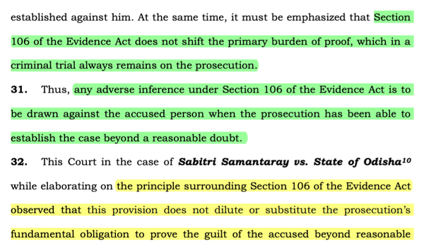 Manoj @ Munna v. State of Chhattisgarh; 2025 INSC 1466 - S.106 Evidence Act - Last Seen Theory