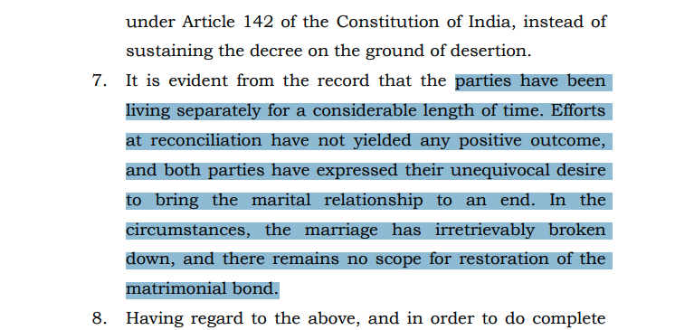 Bhagyashree Bisi v. Animesh Padhee; 2025 INSC 1464 - Marriage Irretrievably Broken Down