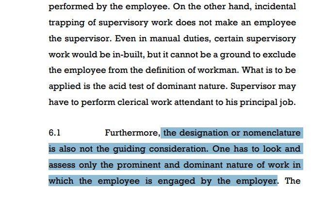 Srinibas Goradia v. Arvind Kumar Sahu -2025 INSC 1467 - Industrial Disputes Act - Workman - Dominant Nature Test