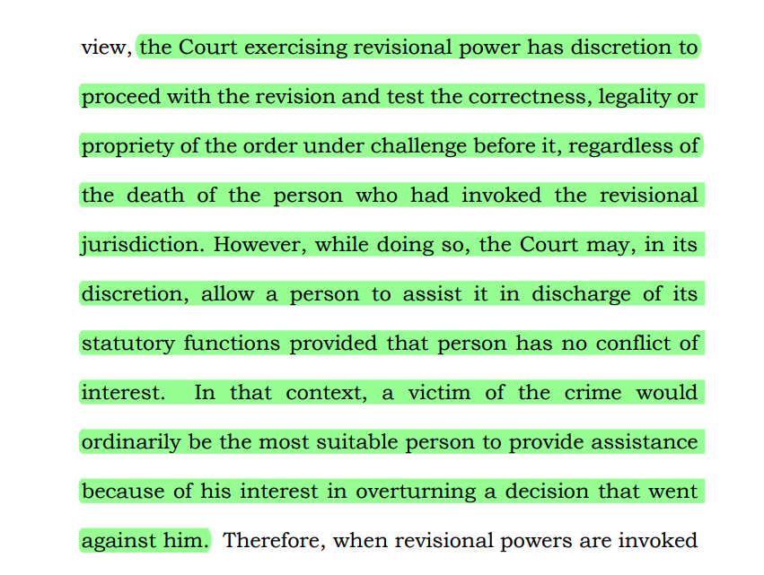 Syed Shahnawaz Ali v. State of Madhya Pradesh 2025 INSC 1484 - CrPC/BNSS - Criminal Revision - Abatement - Substitution