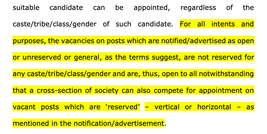 Rajasthan High Court vs Rajat Yadav  2025 INSC 1503 - Public Employment - Reservation - Open Category - Estoppel